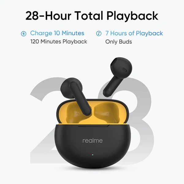 Realme Buds T01 Truly Wireless Earbuds - Black - Black