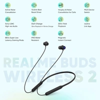 Realme Buds Wireless 2 Neckband with Dart Charge and Active Noise Cancellation - Blue - Blue