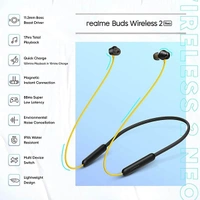 Realme Buds Wireless 2 Neo Bluetooth in Ear Earphones with Mic - Black - Black