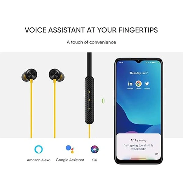 Realme Buds Wireless 2S In Ear Bluetooth Earphone with Mic - Blue - Blue