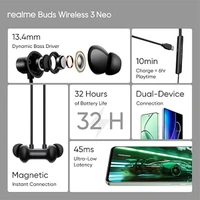 Realme Buds Wireless 3 Neo Bluetooth Neckband - Blue - Blue