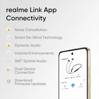 Realme Buds Wireless 5 ANC In-Ear Bluetooth Neckband - Silver - Silver