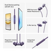 Realme Buds Wireless 5 ANC In-Ear Bluetooth Neckband - Silver - Silver