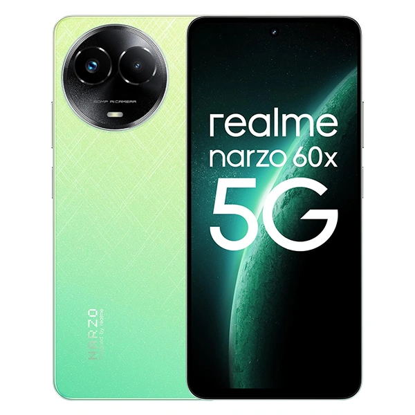 Realme Narzo 60X 5G  Mobile Phone - Stellar Green, 6GB RAM + 128GB Storage - Stellar Green