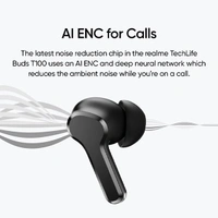 Realme Techlife Buds T100 True Wireless Earbuds - White - White