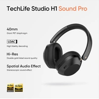 Realme TechLife Studio H1 Over Ear Wireless Headphone - Black - Black, New