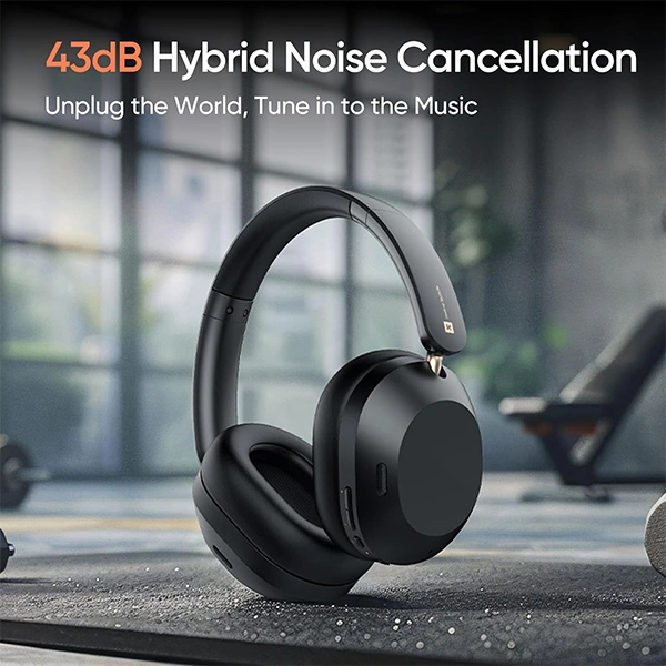 Realme TechLife Studio H1 Over Ear Wireless Headphone - Black - Black, New