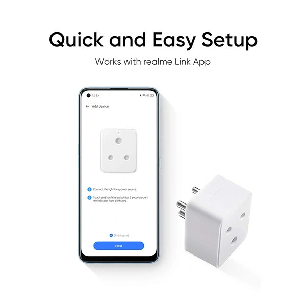 Realme Wi-Fi 6A Smart Plug with Smart Wi-Fi Control