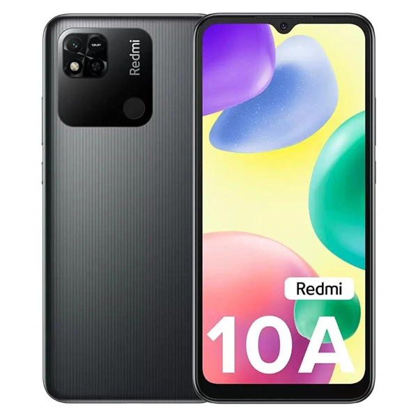 Redmi 10A Mobile Phone - Charcoal Black, 3GB RAM + 32GB Storage - Charcoal Black