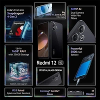 Redmi 12 5G Mobile Phone - Pastel Blue, 4GB RAM + 128GB Storage - Pastel Blue