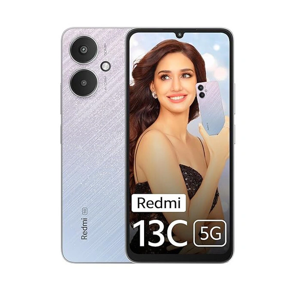 Redmi 13C 5G Mobile Phone - Startrail Silver, 4GB RAM + 128GB Storage - Startrail Silver