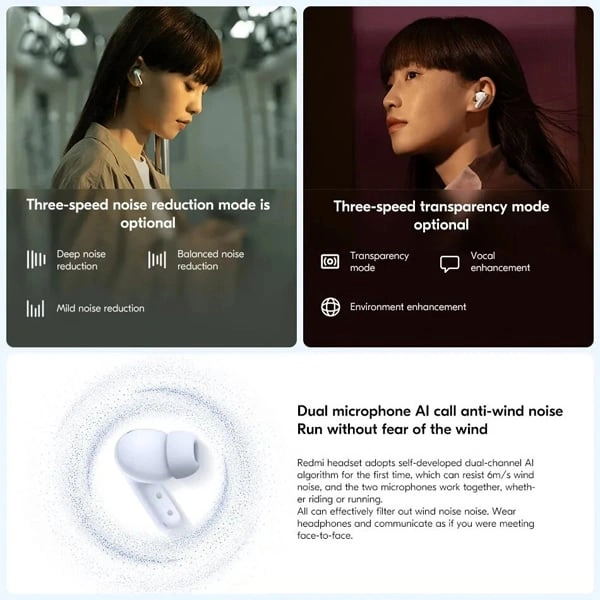 Redmi Buds 5 Truly Wireless Bluetooth Earbuds - White - White