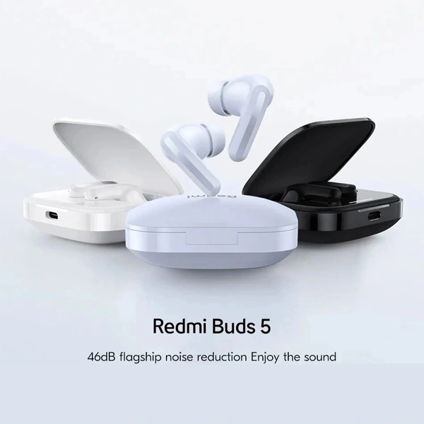 Redmi Buds 5 Truly Wireless Bluetooth Earbuds - White - White