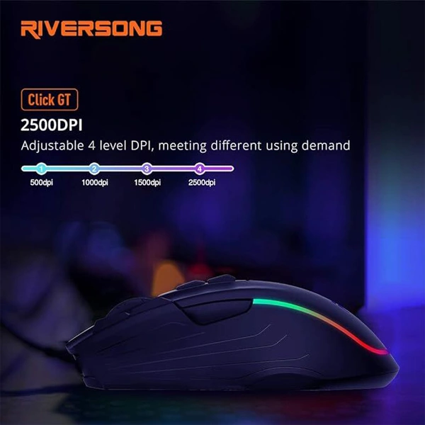 Riversong Click GT GM02C Wired Optical Mouse