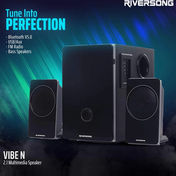 Riversong RIVERSONG Vibe N SP30 32W 2.1 Multimedia Speaker - Black Orange, Light Grey Blue