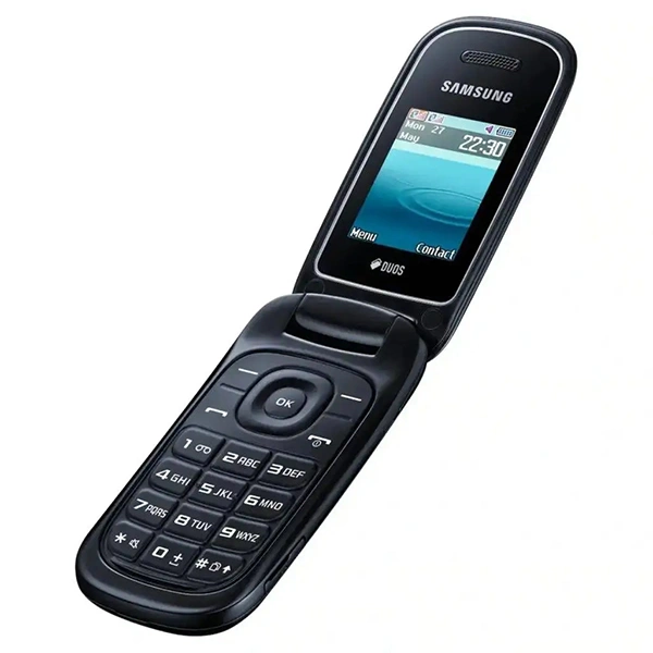 Samsung E1272 Flip Keypad Phone - Black - Black