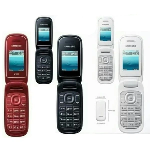 Samsung E1272 Flip Keypad Phone - Red - Red