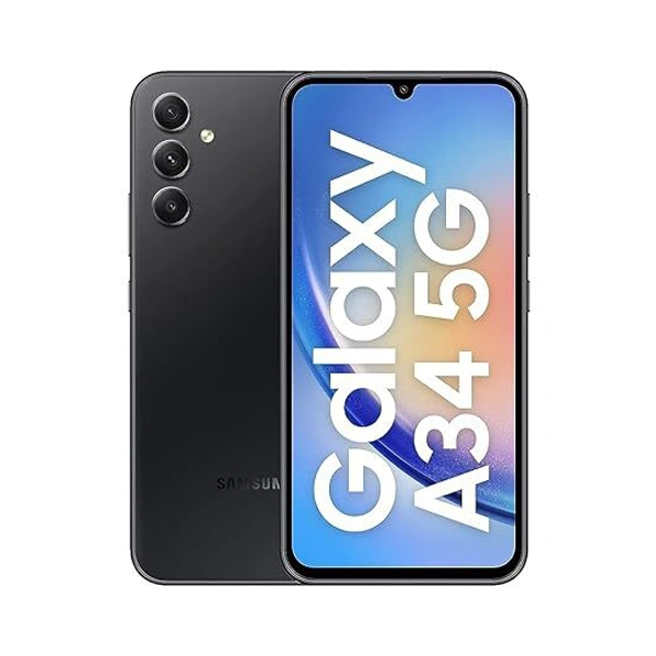 Samsung Galaxy A34 5G Mobile Phone - Awesome Graphite, 8GB RAM + 128GB Storage - Awesome Graphite