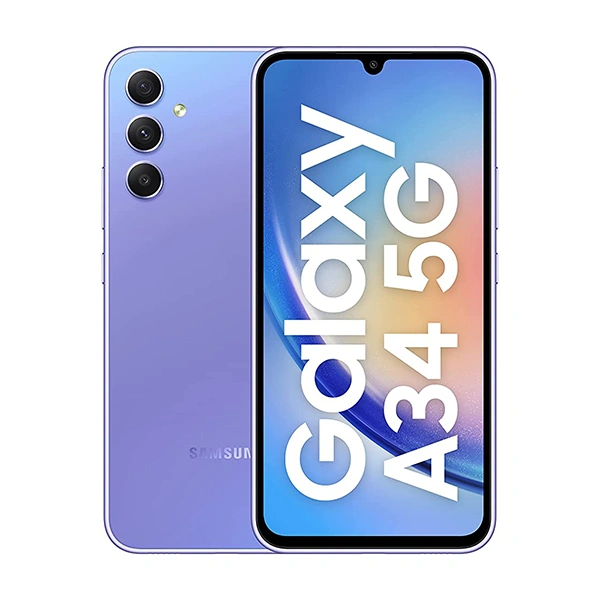 Samsung Galaxy A34 5G Mobile Phone - Awesome Violet, 8GB RAM + 128GB Storage - Awesome Violet