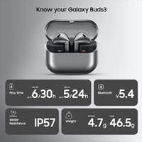 Samsung Galaxy Buds 3 Wireless Earbuds - White - White