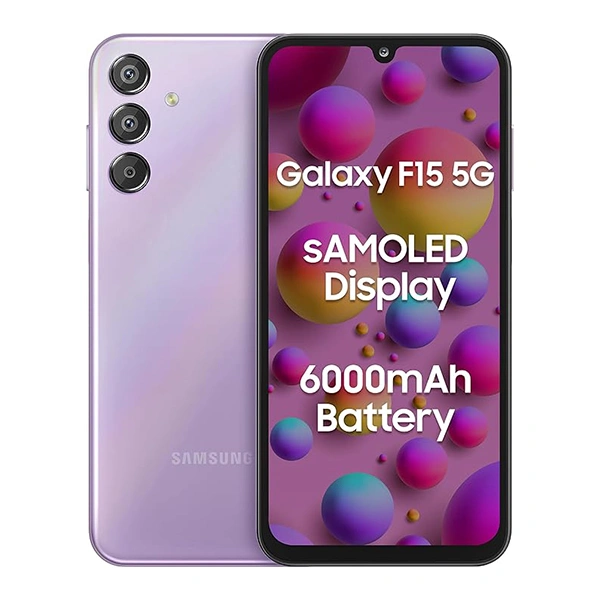 Samsung Galaxy F15 5G Mobile Phone - Groovy Violet, 8GB + 128 GB Storage - Groovy Violet