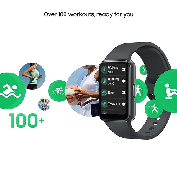 Samsung Galaxy Fit3 40mm AMOLED Display Watch - Silver - Silver