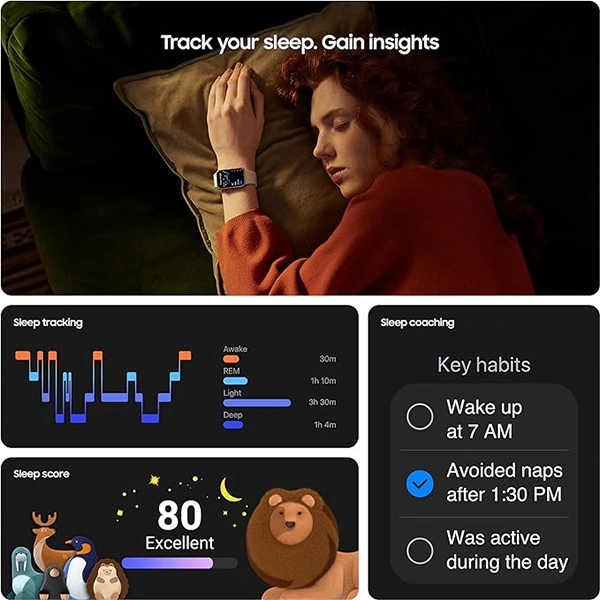 Samsung Galaxy Fit3 40mm AMOLED Display Watch - Silver - Silver