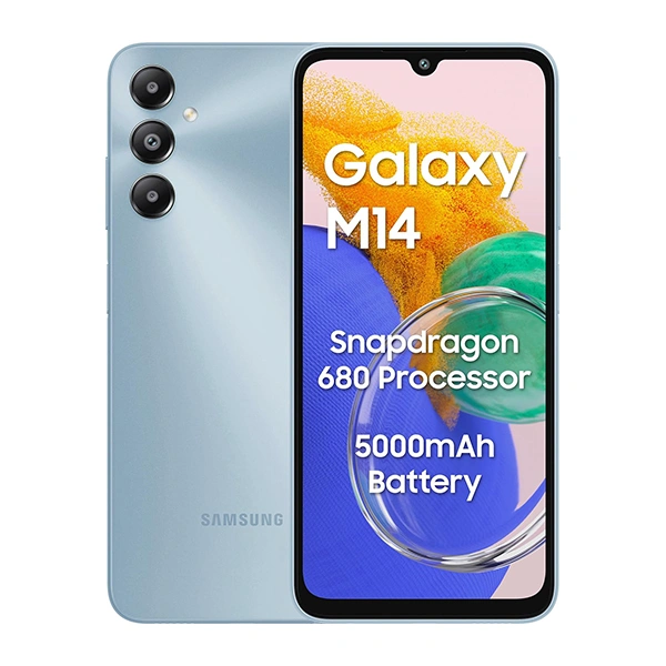 Samsung Galaxy M14 4G Mobile Phone - Sapphire Blue, 4GB RAM + 64GB Storage - Sapphire Blue
