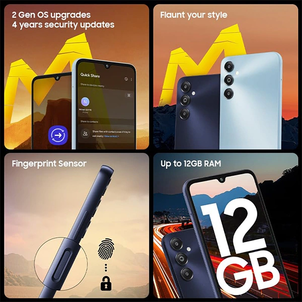Samsung Galaxy M14 4G Mobile Phone - Sapphire Blue, 4GB RAM + 64GB Storage - Sapphire Blue