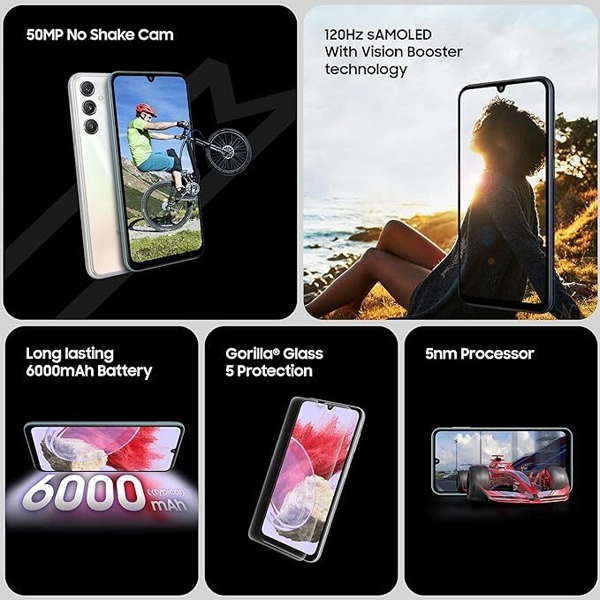 Samsung Galaxy M34 5G Mobile Phone - Midnight Blue, 6GB RAM + 128GB Storage - Midnight Blue