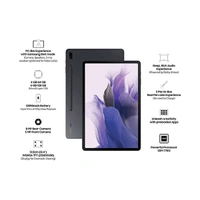 Samsung Galaxy Tab S7 FE 12.4 Inch LCD Display with Qualcomm SDM 750G Processor - Black, White