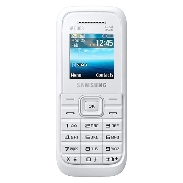 Samsung Guru FM Plus SM-B110E Keypad Phone - White - White