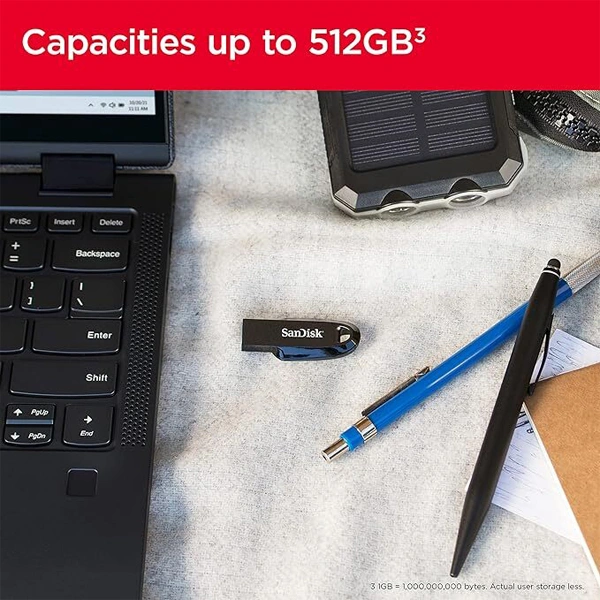 SanDisk Ultra Curve USB 3.2 128GB 100MB/s Pen Drives - Black - Black