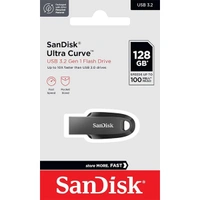 SanDisk Ultra Curve USB 3.2 128GB 100MB/s Pen Drives - Black - Black