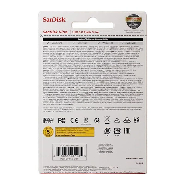SanDisk Ultra CZ48 16GB USB 3.0 Pen Drive