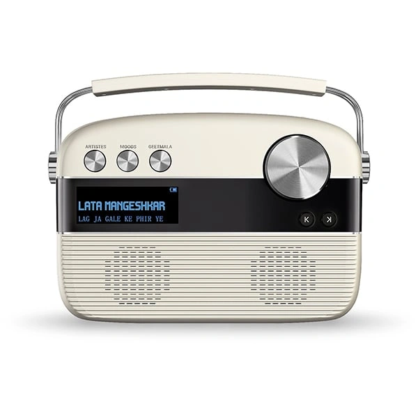 Carvaan Saregama Carvaan Hindi Portable Music Player with 5000 Preloaded Songs - White - White