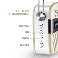 Carvaan Saregama Carvaan Hindi Portable Music Player with 5000 Preloaded Songs - White - White