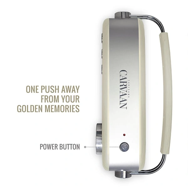 Carvaan Saregama Carvaan Hindi Portable Music Player with 5000 Preloaded Songs - White - White