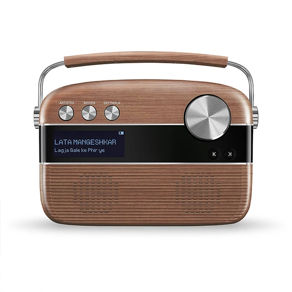 Carvaan Saregama Carvaan Hindi Portable Music Player with 5000 Preloaded Songs - Oak Wood Brown - Oak Wood Brown