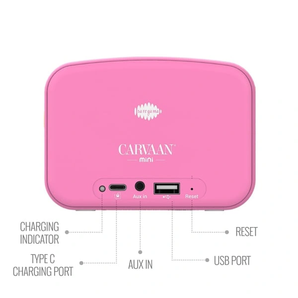 Carvaan Saregama Carvaan Mini Kids With Wireless Mic - Yellow - Yellow