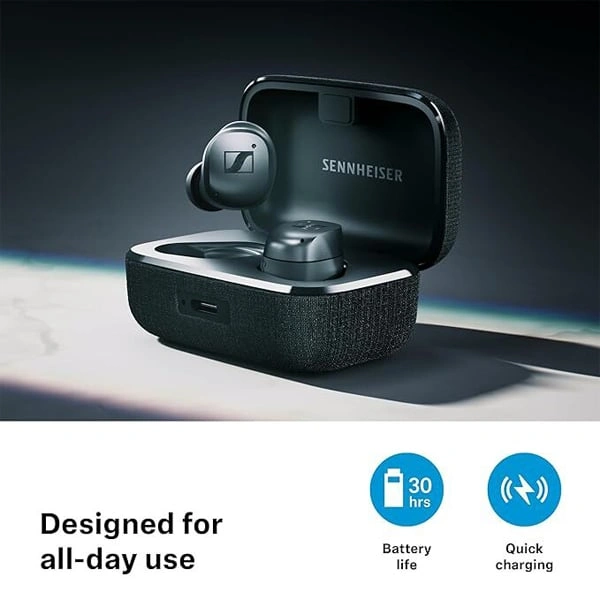 Sennheiser Momentum 4 True Wireless Smart Earbuds - Black Graphite - Black Graphite