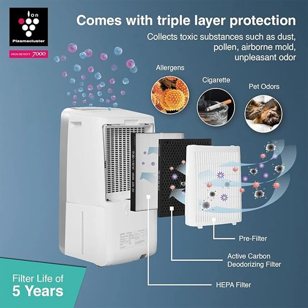 SHARP DW-J27FM-S Air Purifier with dehumidifier