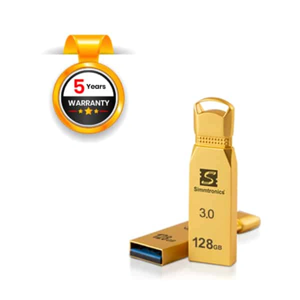 Simmtronics 3.0 USB Flash Drive with Metal Body - 128 GB