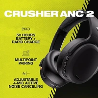 Skullcandy Crusher ANC 2 Over-Ear Noise Cancelling Wireless Headphones