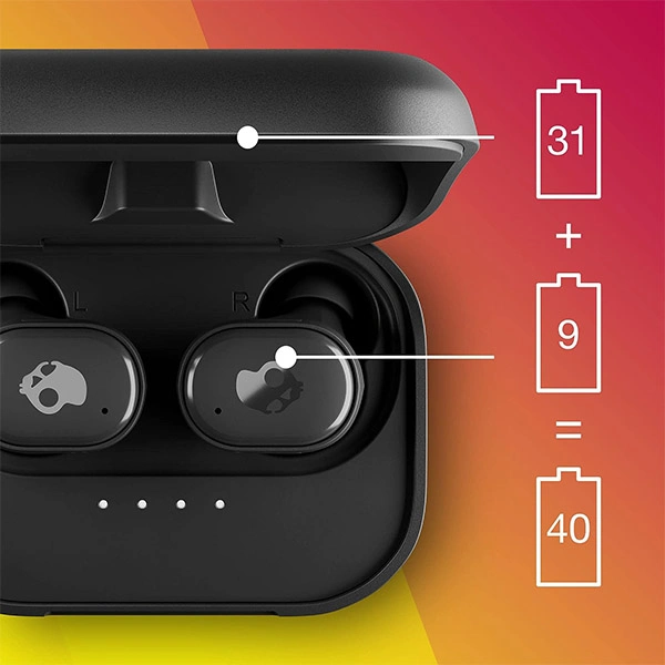 Skullcandy Grind Bluetooth Truly Wireless in Ear Earbuds with Mic with Voice Control - Black - Black