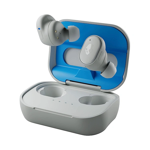 Skullcandy Grind Bluetooth Truly Wireless in Ear Earbuds with Mic with Voice Control - Light Grey Blue - Light Grey Blue