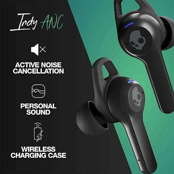 Skullcandy Indy ANC True Wireless in-Ear Bluetooth Earbuds - Grey - Grey