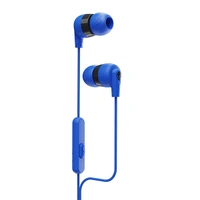 Skullcandy Inkd Plus Wired in Ear Earphones with Mic - Black - Black