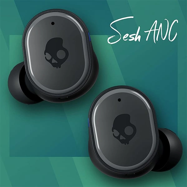 Skullcandy Sesh ANC True Wireless in-Ear Earbuds - Black, Light Grey Blue
