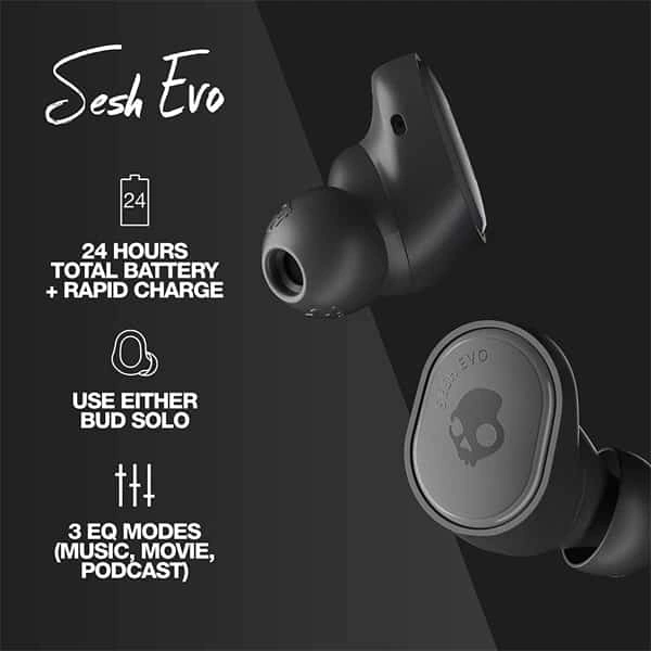 Skullcandy Sesh Evo Wireless Earbuds - Red Deep - Red Deep